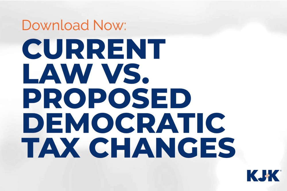 Download Now: Current Law vs. Proposed Democratic Tax Changes