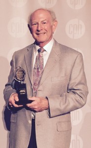 Alan Rauss with Tony Award